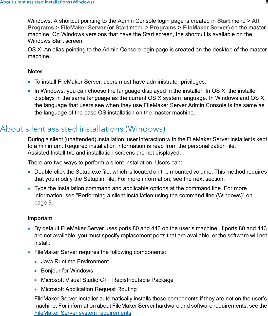 Page 8 of 9 - Filemaker Server 15 Network Install Setup Guide File Maker - Fms15