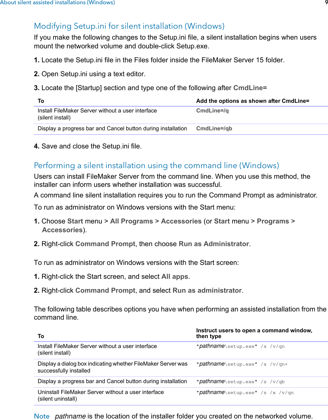 Page 9 of 9 - Filemaker Server 15 Network Install Setup Guide File Maker - Fms15