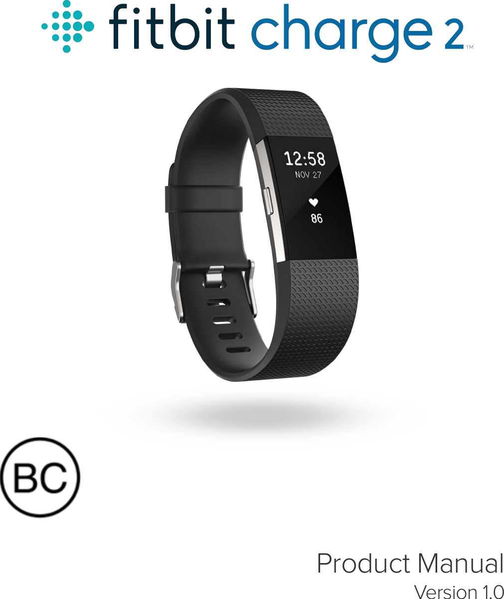 Fitbit Charge 2 Product Manual 1.0x En