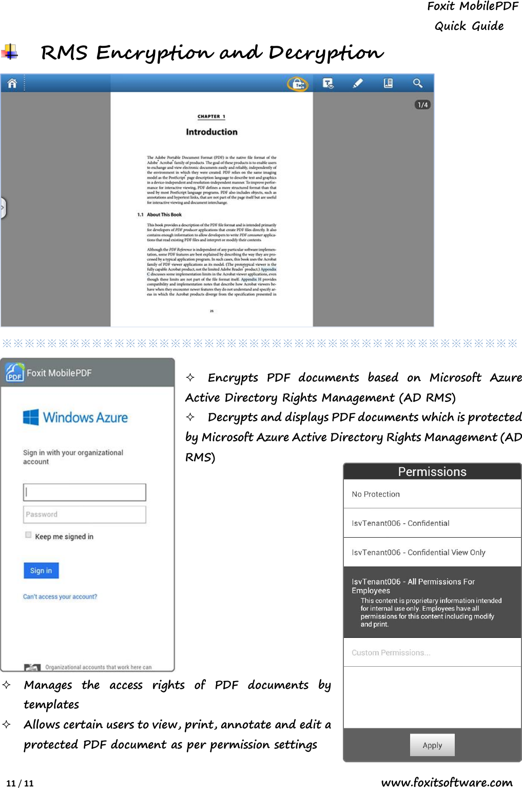 Page 11 of 11 - Foxit  Mobile PDF With RMS For Android - Quick Guide PDFWith RMSfor Um En