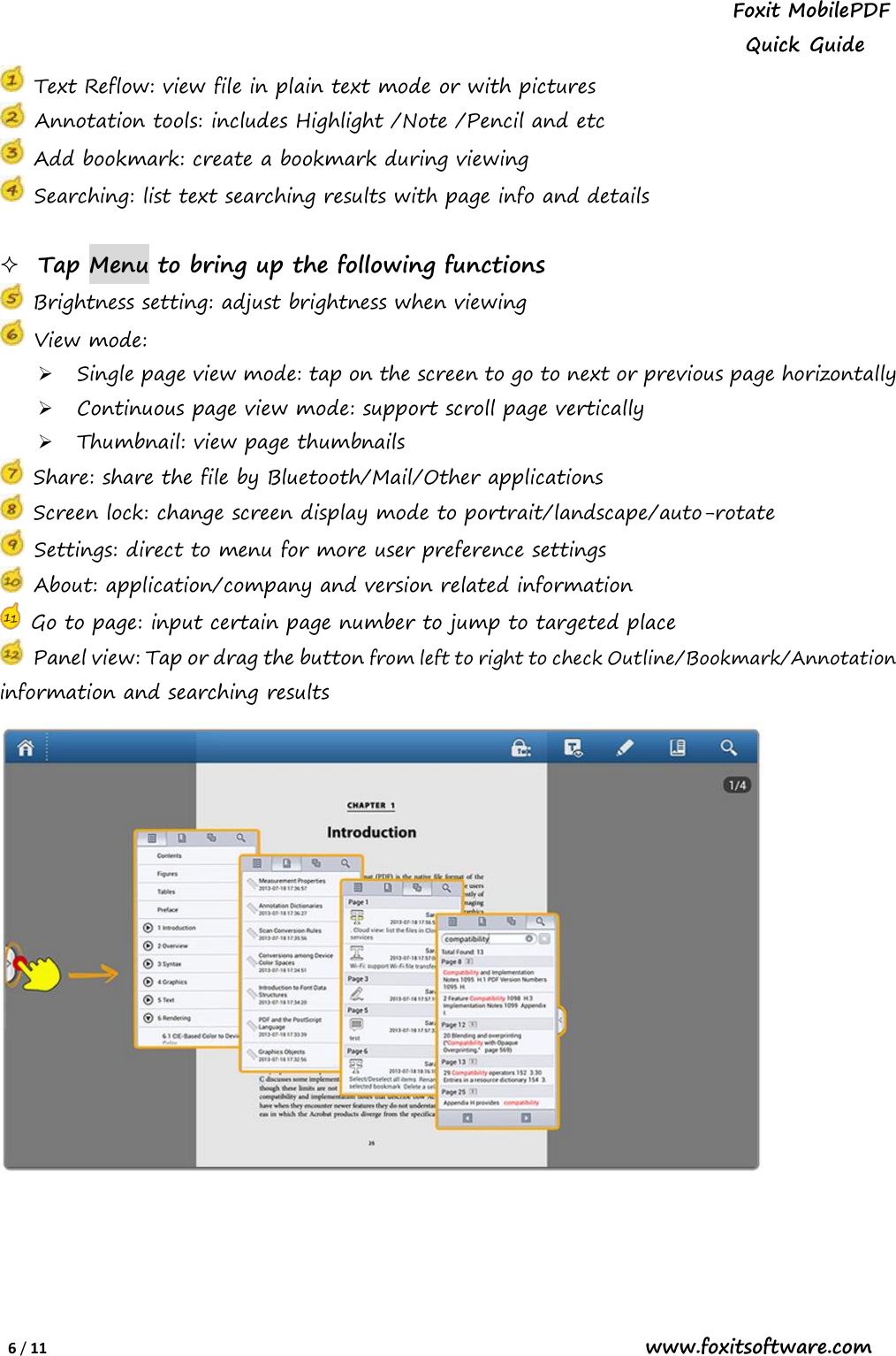 Page 6 of 11 - Foxit  Mobile PDF With RMS For Android - Quick Guide PDFWith RMSfor Um En