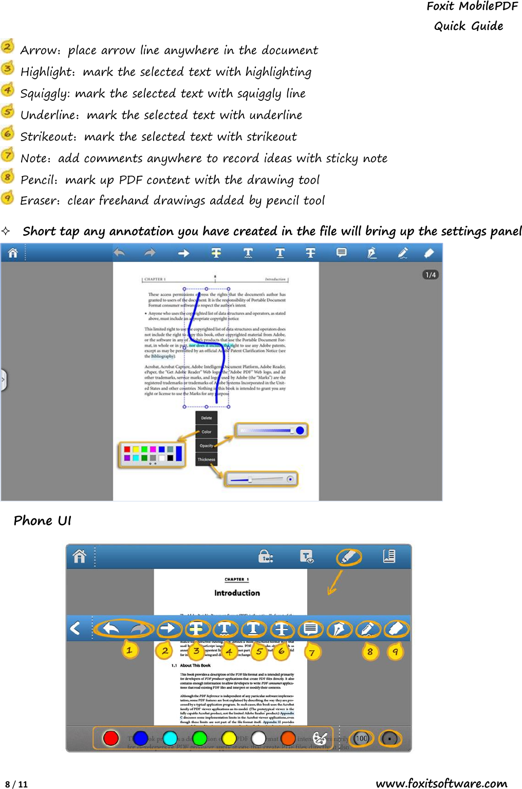 Page 8 of 11 - Foxit  Mobile PDF With RMS For Android - Quick Guide PDFWith RMSfor Um En