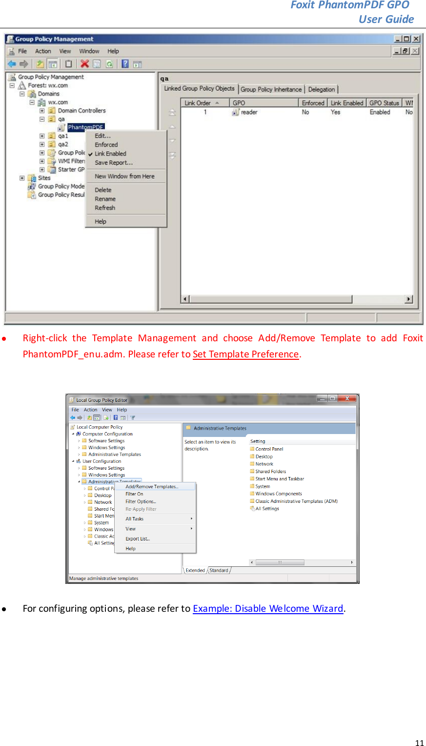 Page 11 of 12 - Foxit  Phantom PDF - Group Policy For Windows Operation Manual PDFGPO