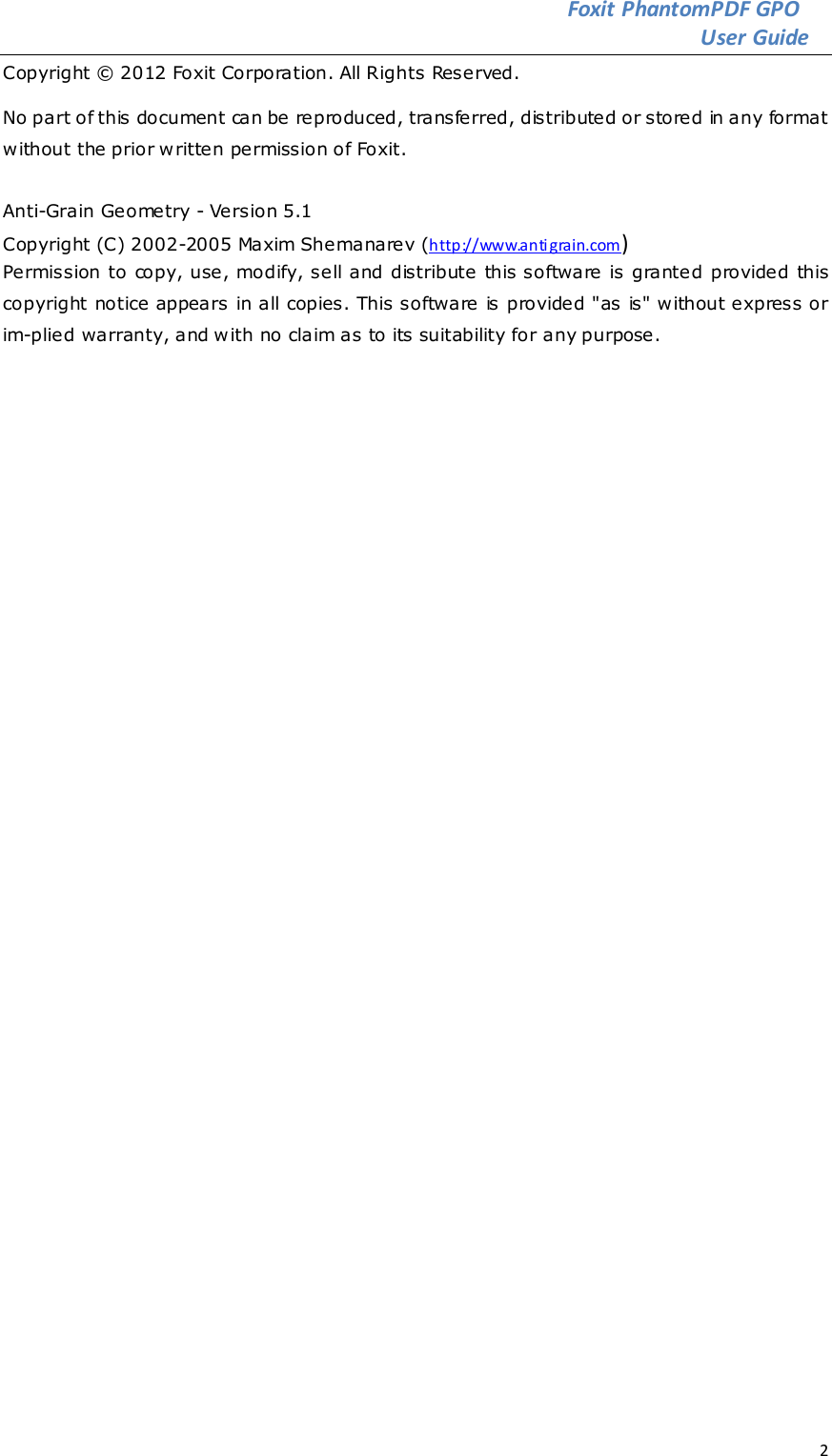 Page 2 of 12 - Foxit  Phantom PDF - Group Policy For Windows Operation Manual PDFGPO