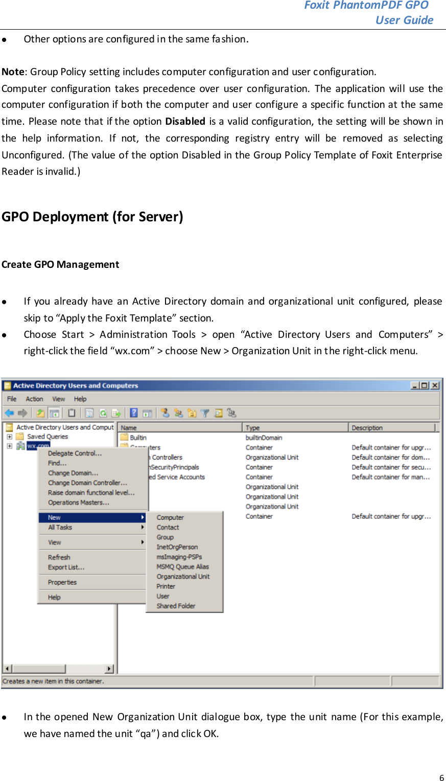 Page 6 of 12 - Foxit  Phantom PDF - Group Policy For Windows Operation Manual PDFGPO