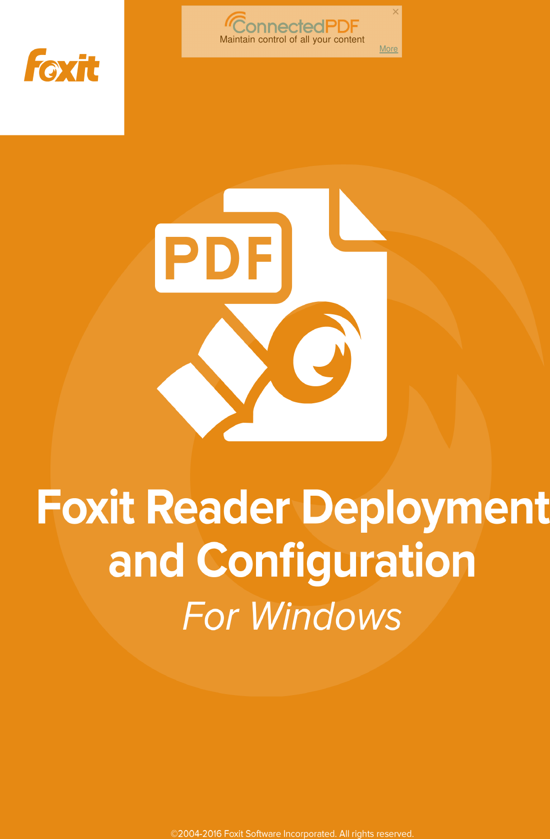 Foxit Reader Deployment And Configuration 81 For Windows Reader81 Dg En