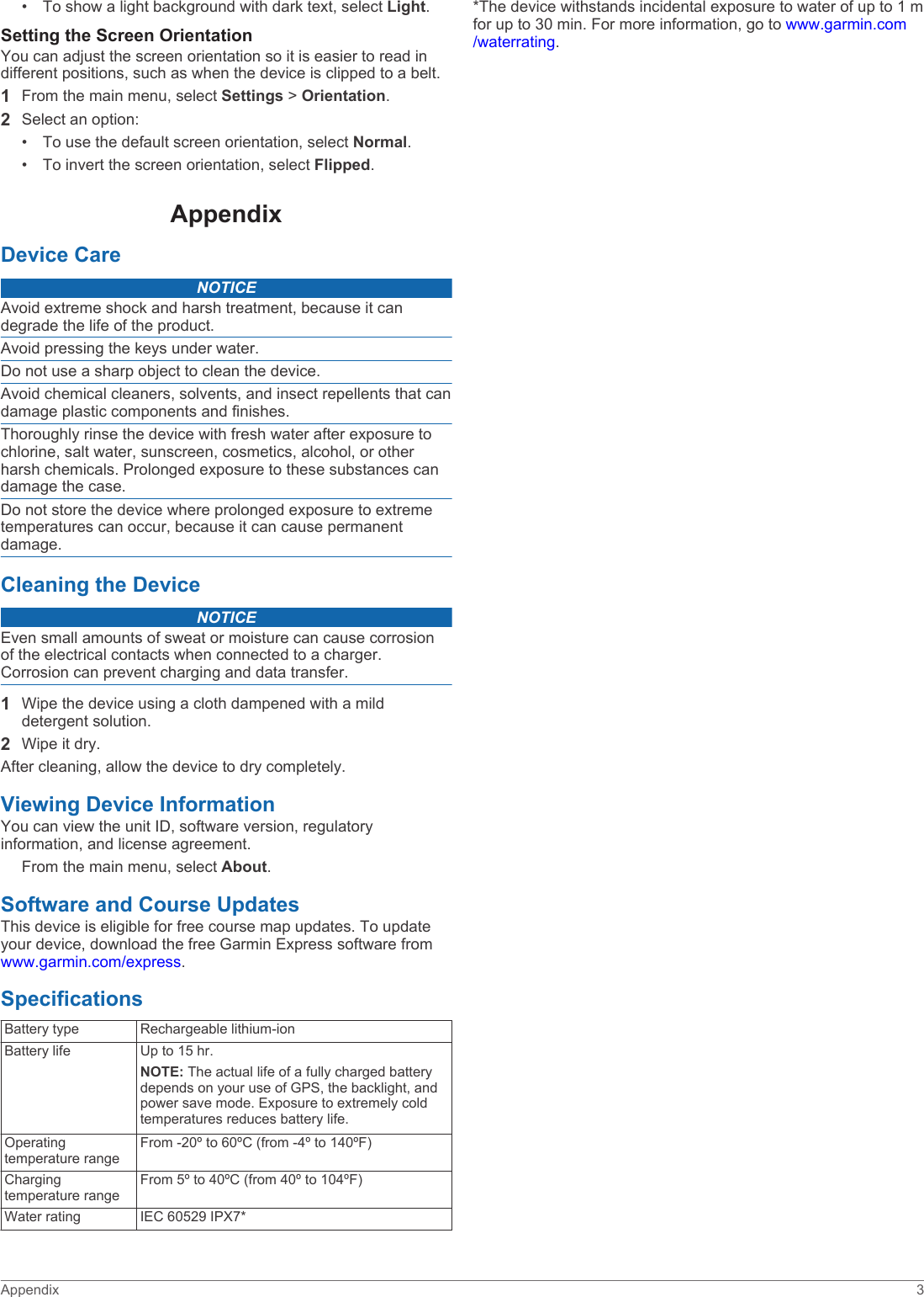 Page 7 of 10 - Garmin  Approach G10 - Owner’s Manual OM EN