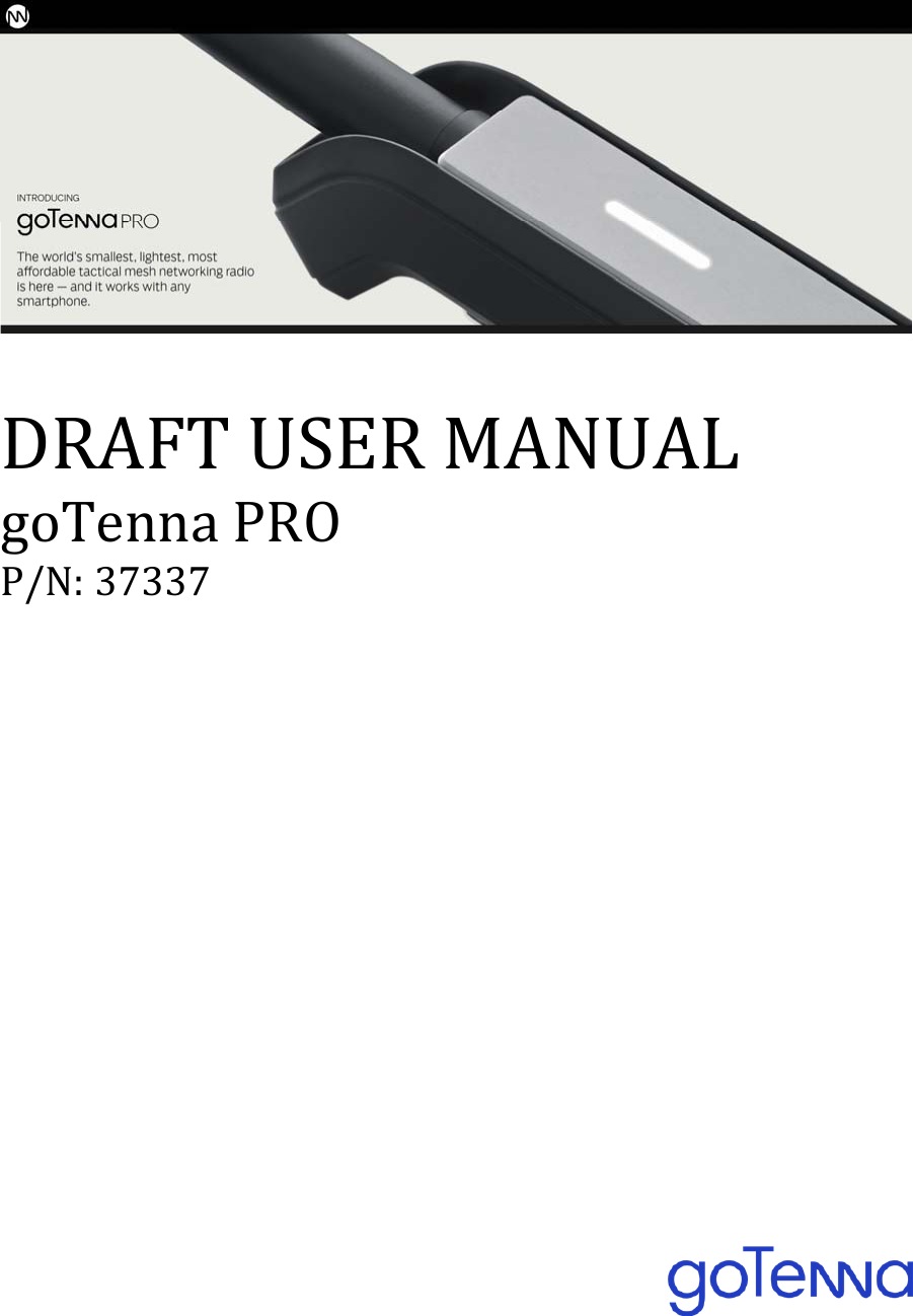 Page 1 of goTenna 37337 goTenna PRO User Manual 12  8728 Rev 2