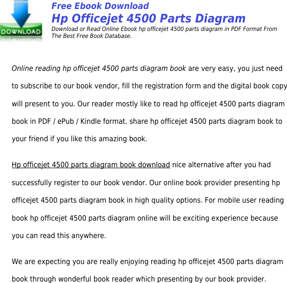 Page 2 of 6 - Hp Officejet 4500 Parts Diagram - Productmanualguide.com  !! Hp-officejet-4500-parts-diagram