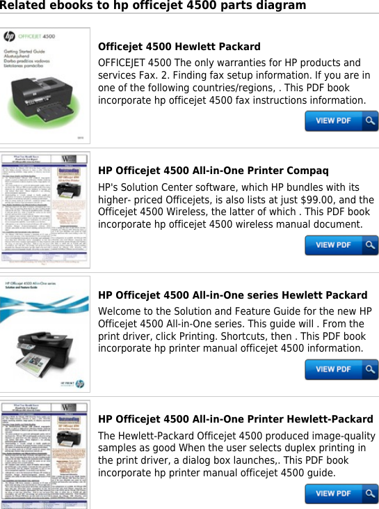 Page 3 of 6 - Hp Officejet 4500 Parts Diagram - Productmanualguide.com Preview ! Hp-officejet-4500-parts-diagram