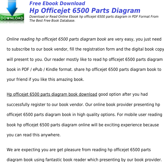 Page 2 of 6 - Hp Officejet 6500 Parts Diagram - Productmanualguide.com Preview ! Hp-officejet-6500-parts-diagram