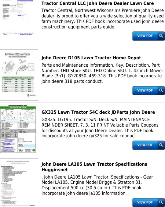 Page 4 of 6 - Hp John Deere 325 Lawn Tractor Manual - Productmanualguide.com Preview ! John-deere-325-lawn-tractor-manual