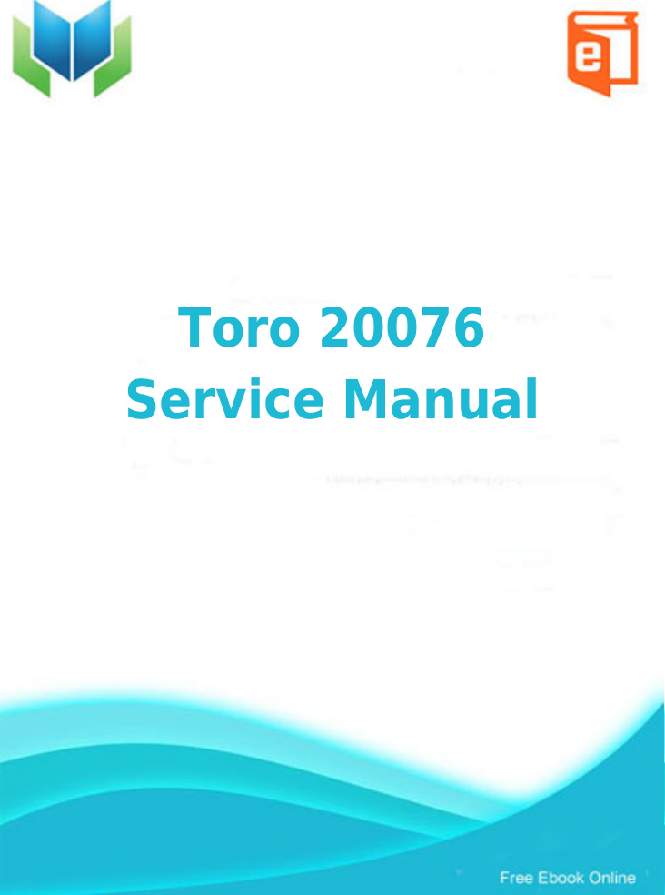 Page 1 of 6 - Hp Toro 20076 Service Manual - Productmanualguide.com Preview ! Toro-20076-service-manual