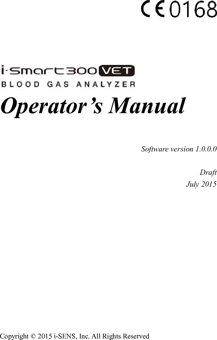               Operators should read the entire manual   before installing and operating the analyzer.  
