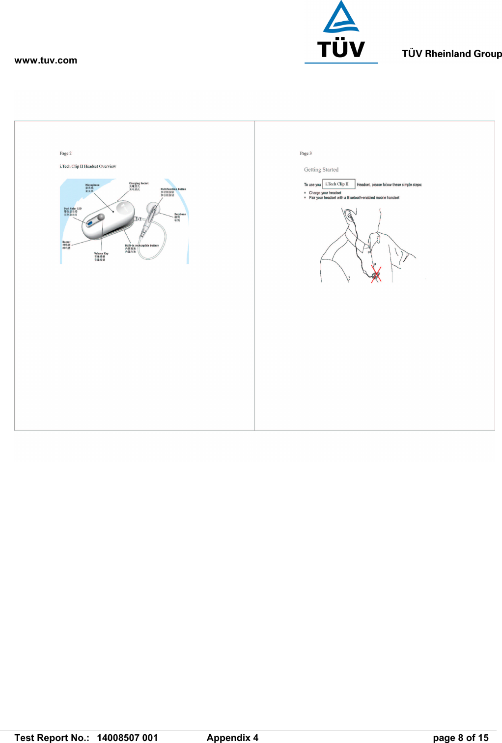 www.tuv.com   Test Report No.:  14008507 001  Appendix 4  page 8 of 15 