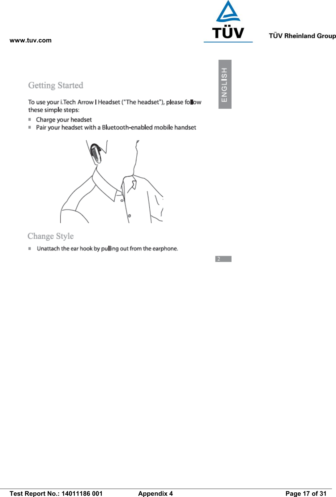 www.tuv.com   Test Report No.: 14011186 001  Appendix 4  Page 17 of 31  