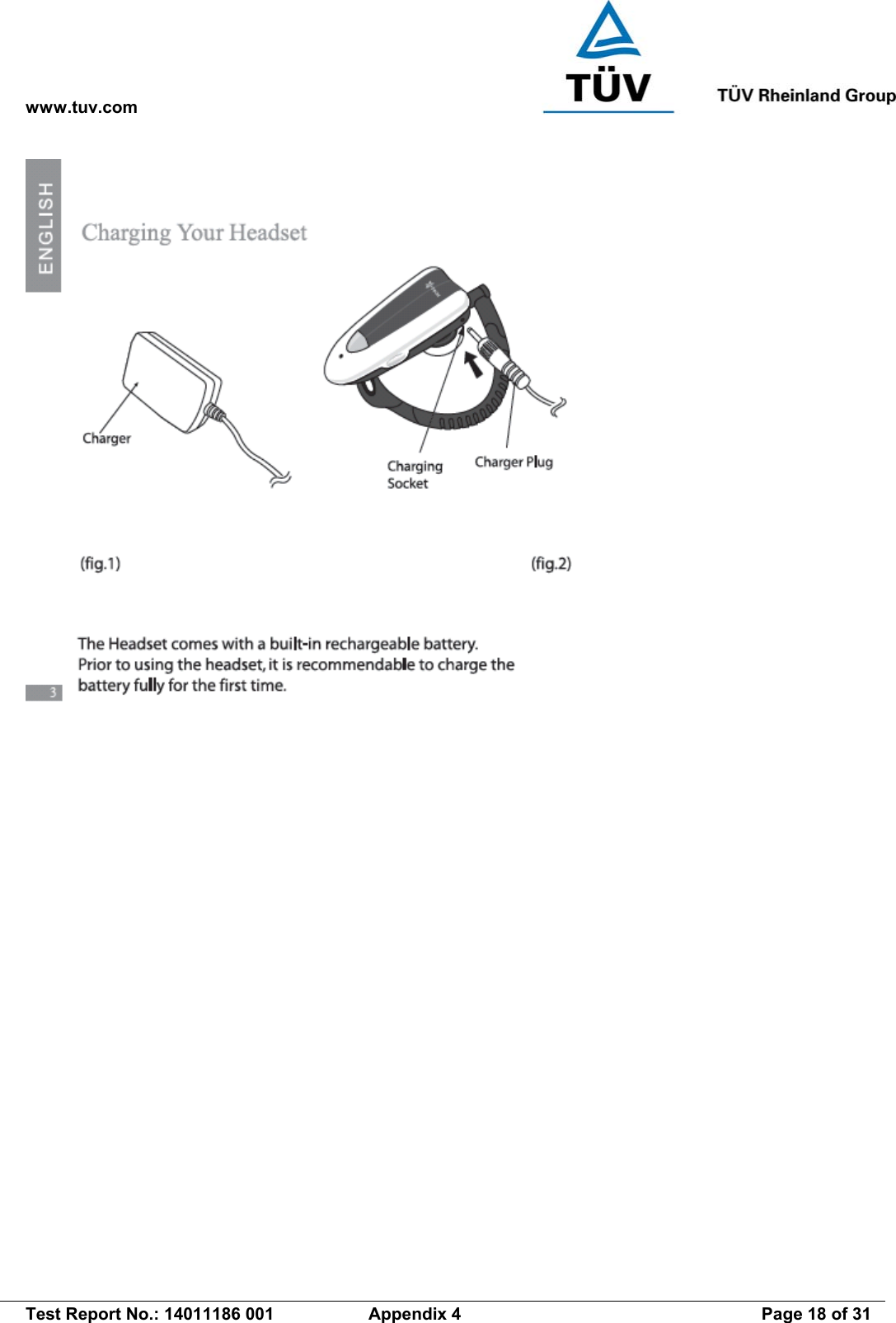 www.tuv.com   Test Report No.: 14011186 001  Appendix 4  Page 18 of 31  