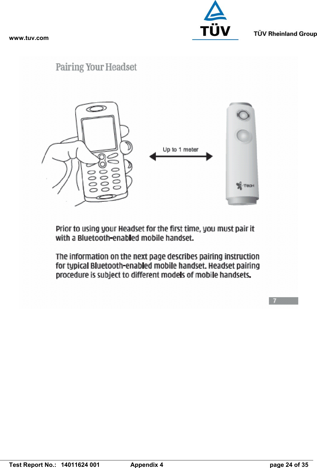 www.tuv.com   Test Report No.:  14011624 001  Appendix 4  page 24 of 35  