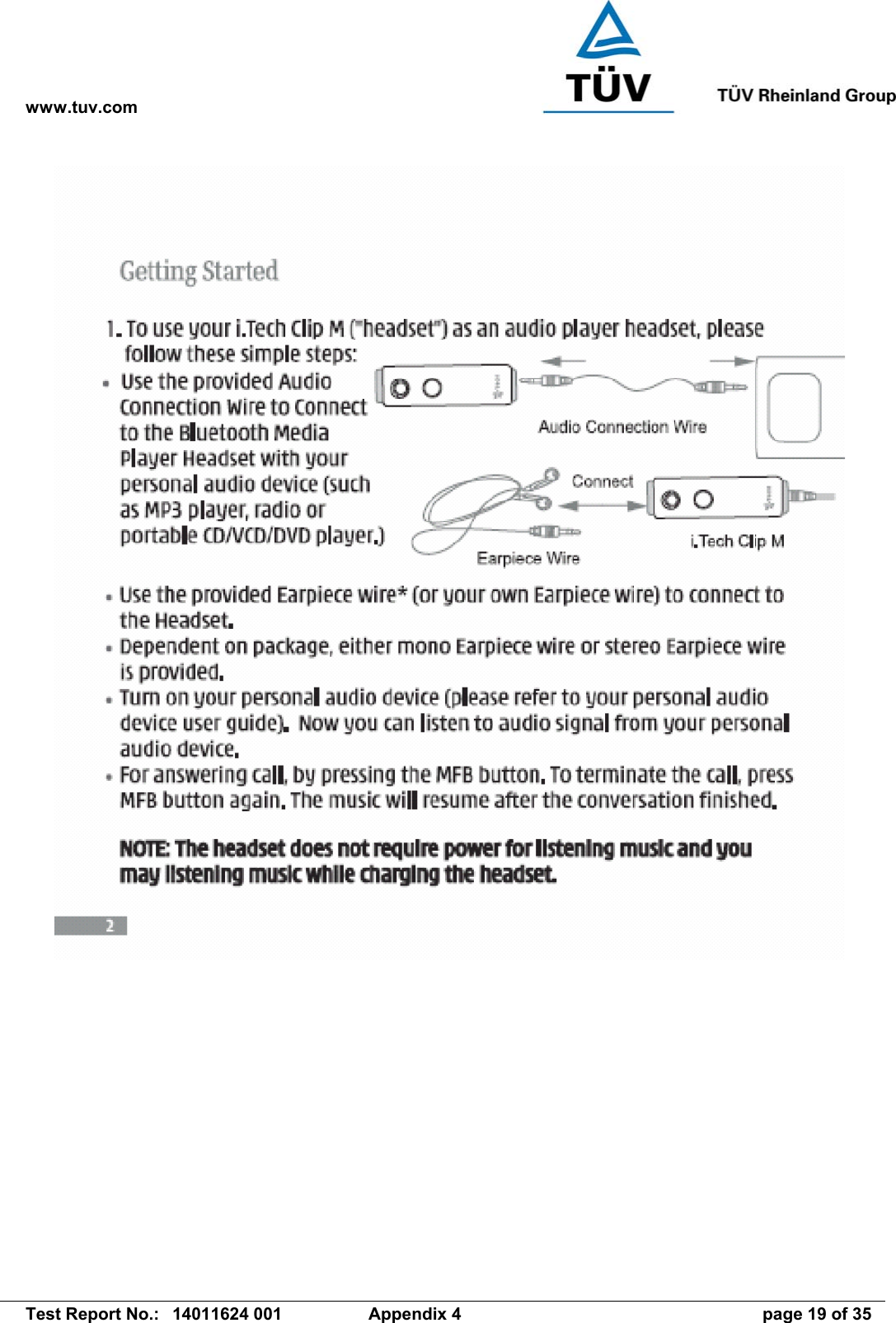 www.tuv.com   Test Report No.:  14011624 001  Appendix 4  page 19 of 35  