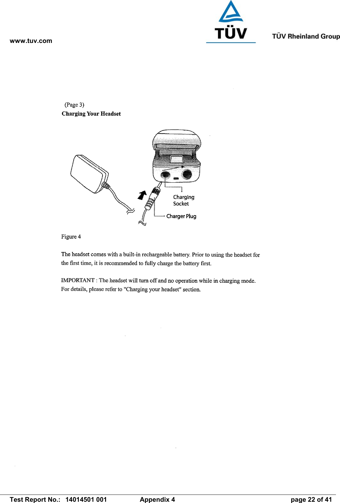 www.tuv.com   Test Report No.:  14014501 001  Appendix 4  page 22 of 41 