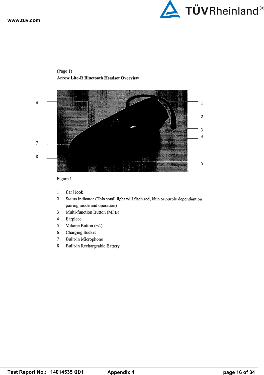 www.tuv.com   Test Report No.:  14014535 001  Appendix 4  page 16 of 34 