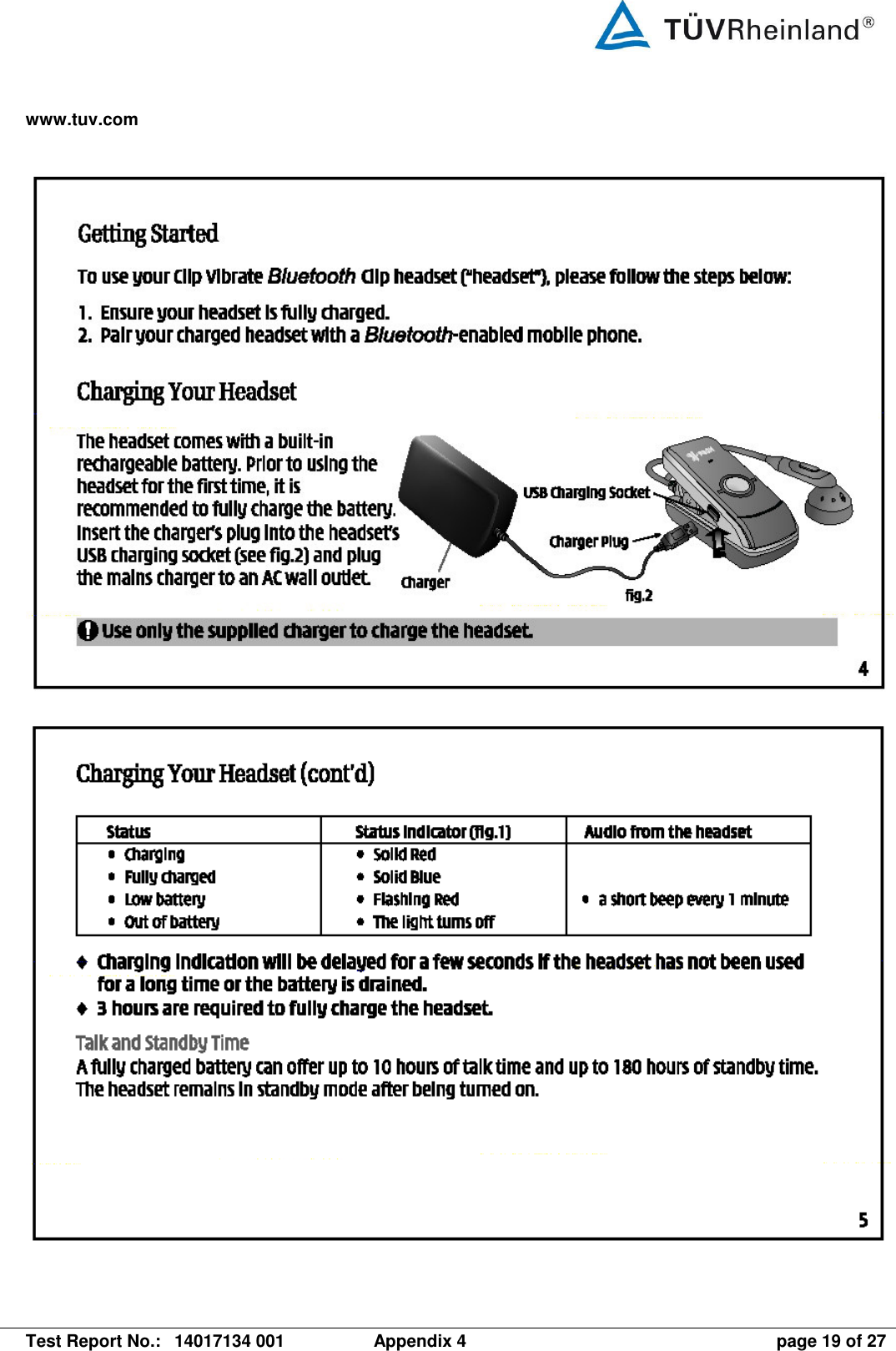 www.tuv.com   Test Report No.:  14017134 001  Appendix 4  page 19 of 27         