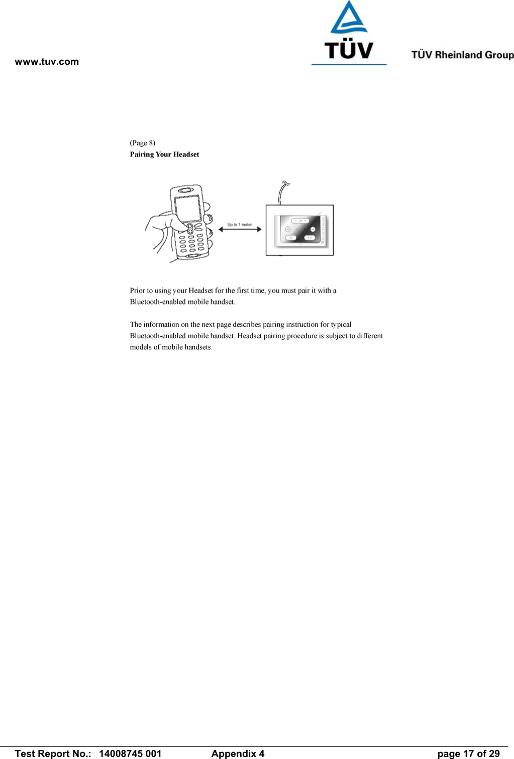 www.tuv.com   Test Report No.:  14008745 001  Appendix 4  page 17 of 29 