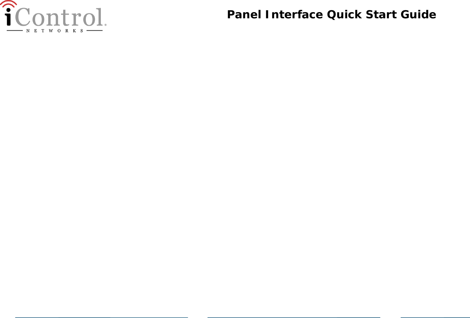 Panel Interface Quick Start Guide        