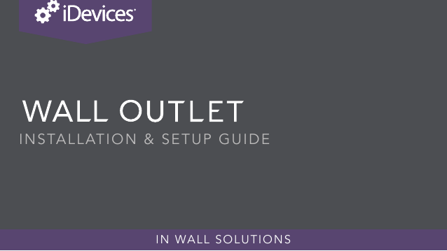 1INSTALLATION &amp; SETUP GUIDEIN WALL SOLUTIONS