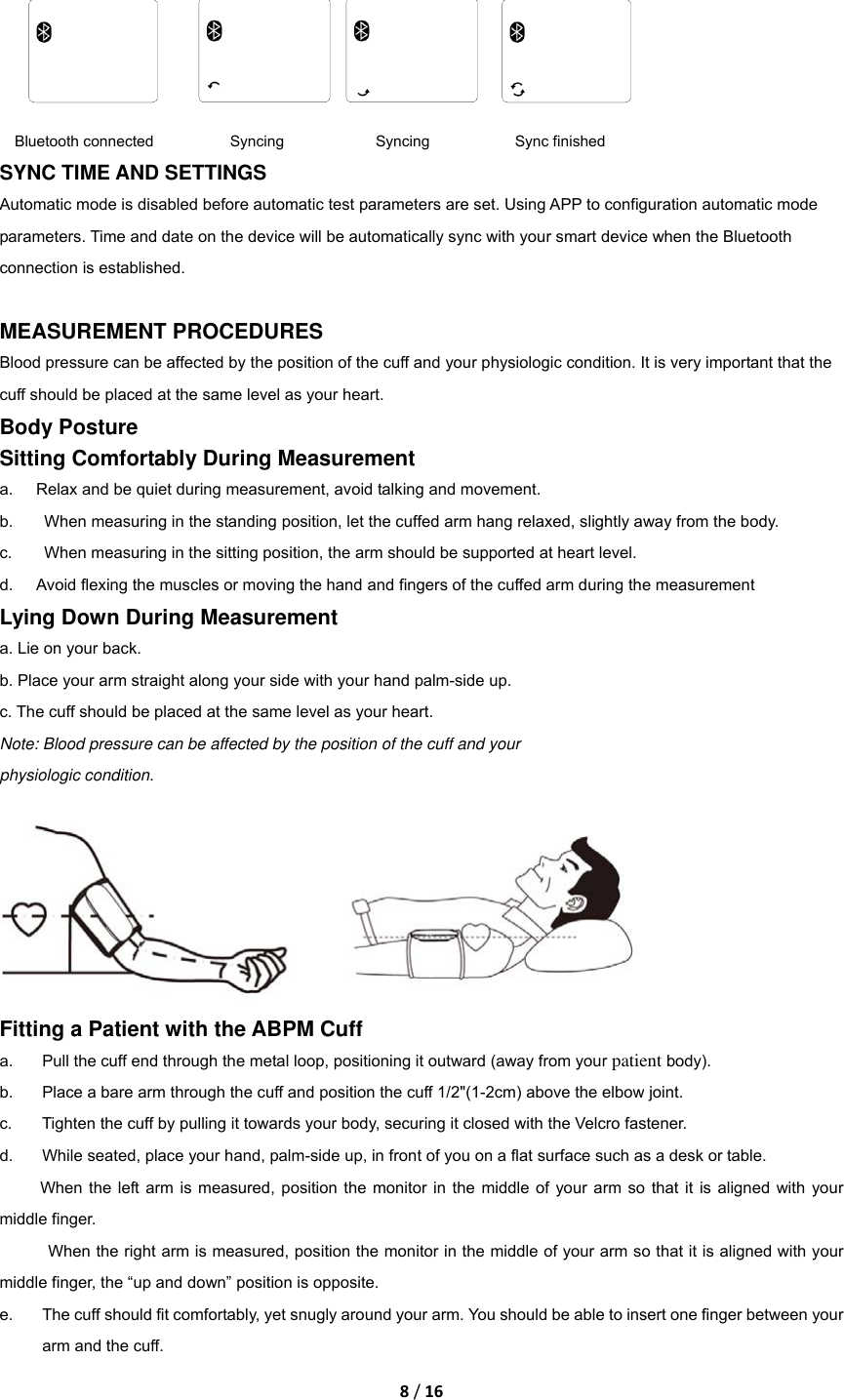 Page 8 of iHealth Labs ABP100 iHealth CardioMed User Manual