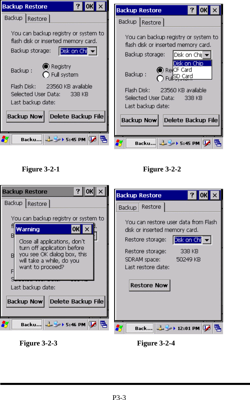          Figure 3-2-1                       Figure 3-2-2        Figure 3-2-3                      Figure 3-2-4     P3-3 