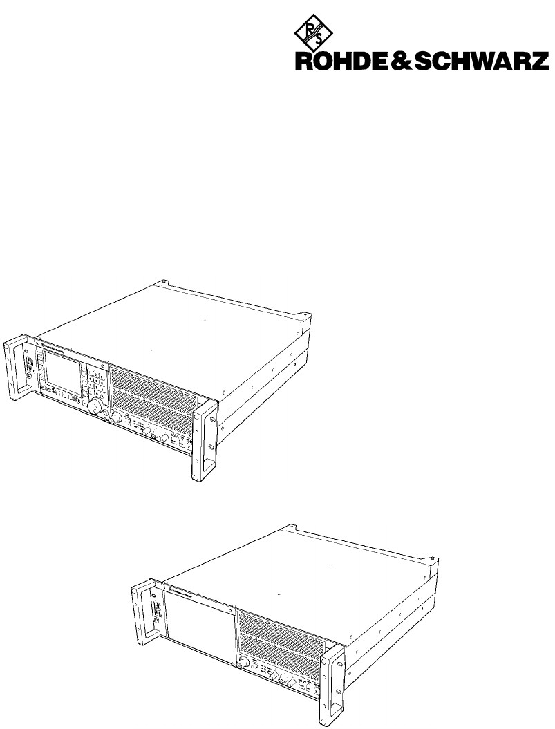 Rohde and Schwarz and Co KG 61020307 M3SR Series 4400 VHF ... - 