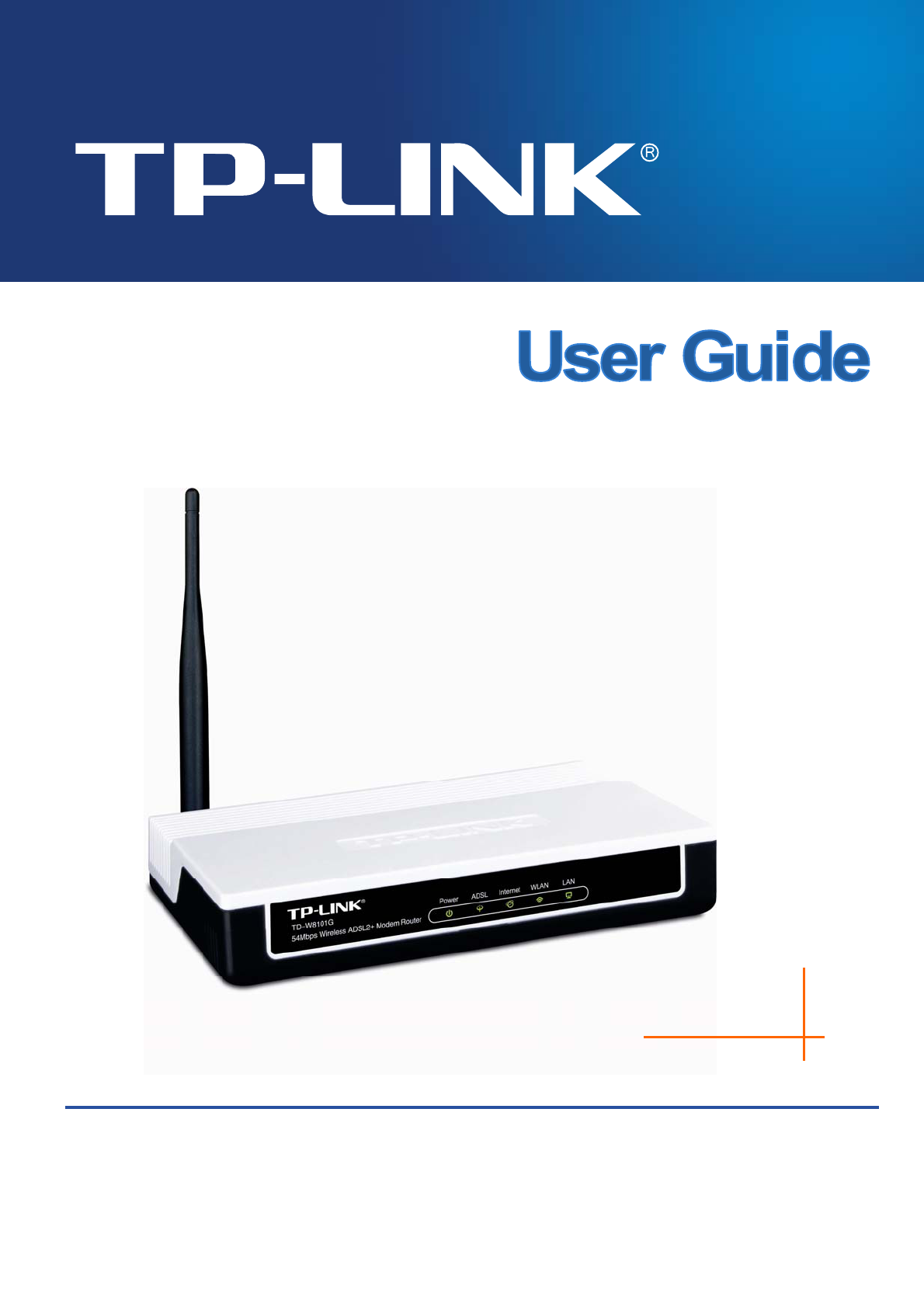 TP-Link W8101G 54Mbps Wirelss G ADSL2 Modem Router 