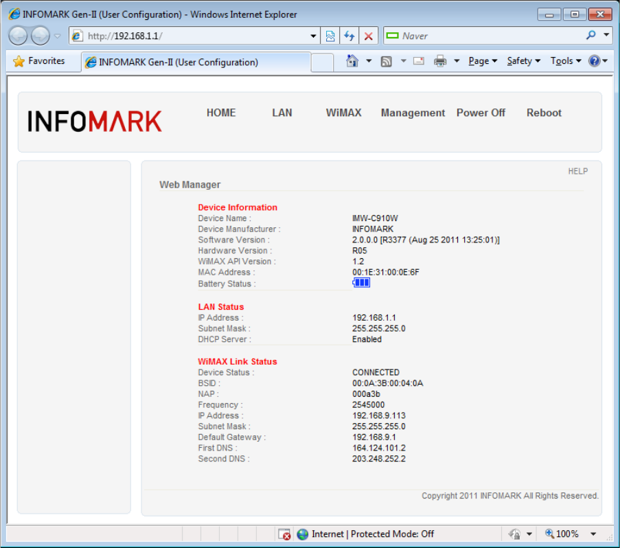 Infomark network & wireless cards drivers