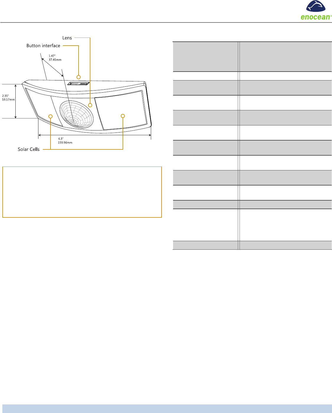 Enocean Eosc01 Ceiling Mounted Occupancy Sensor User Manual