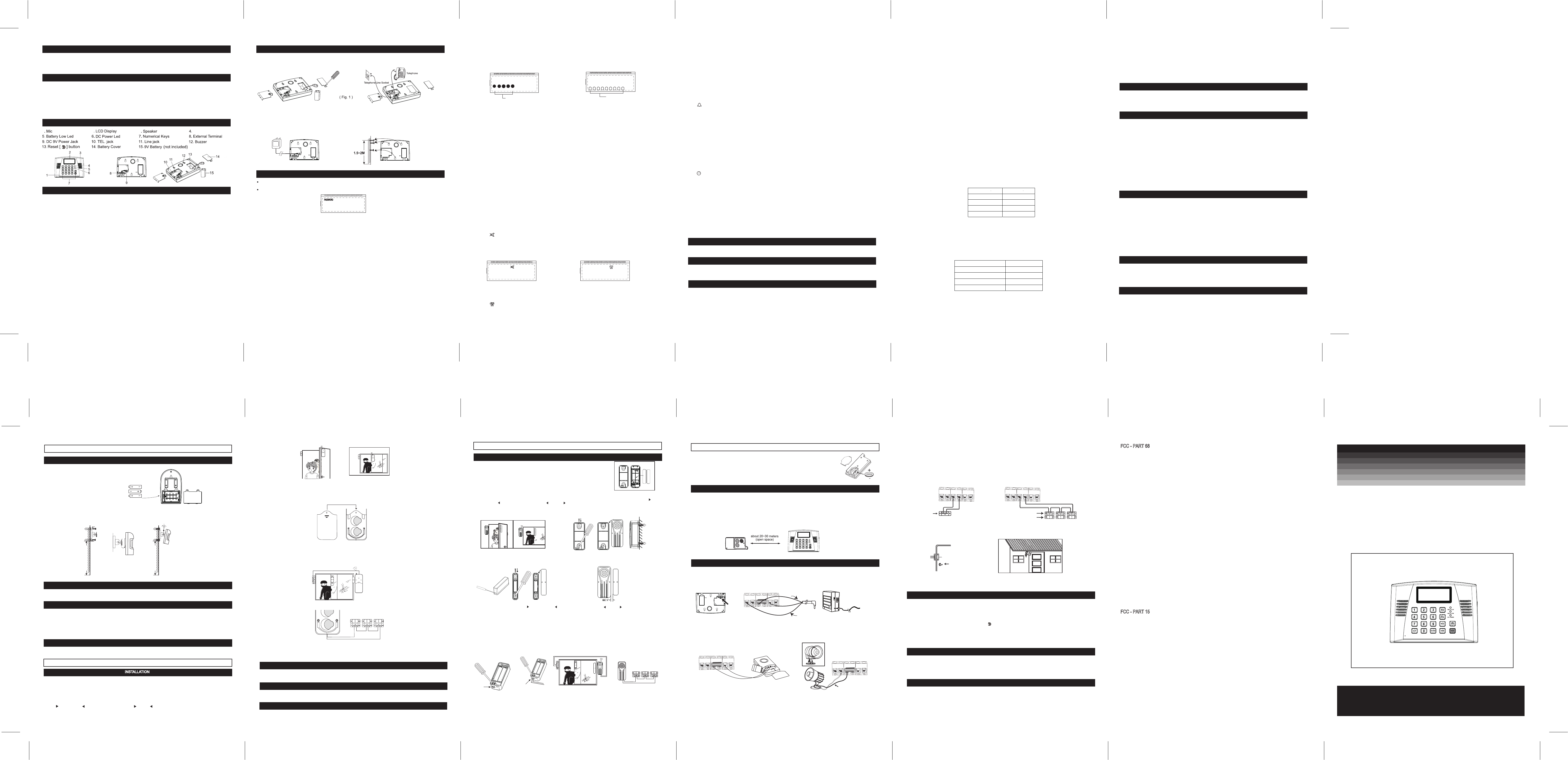 Lelux Electronics T058VS Wireless Security Alarm / Auto Dialer System