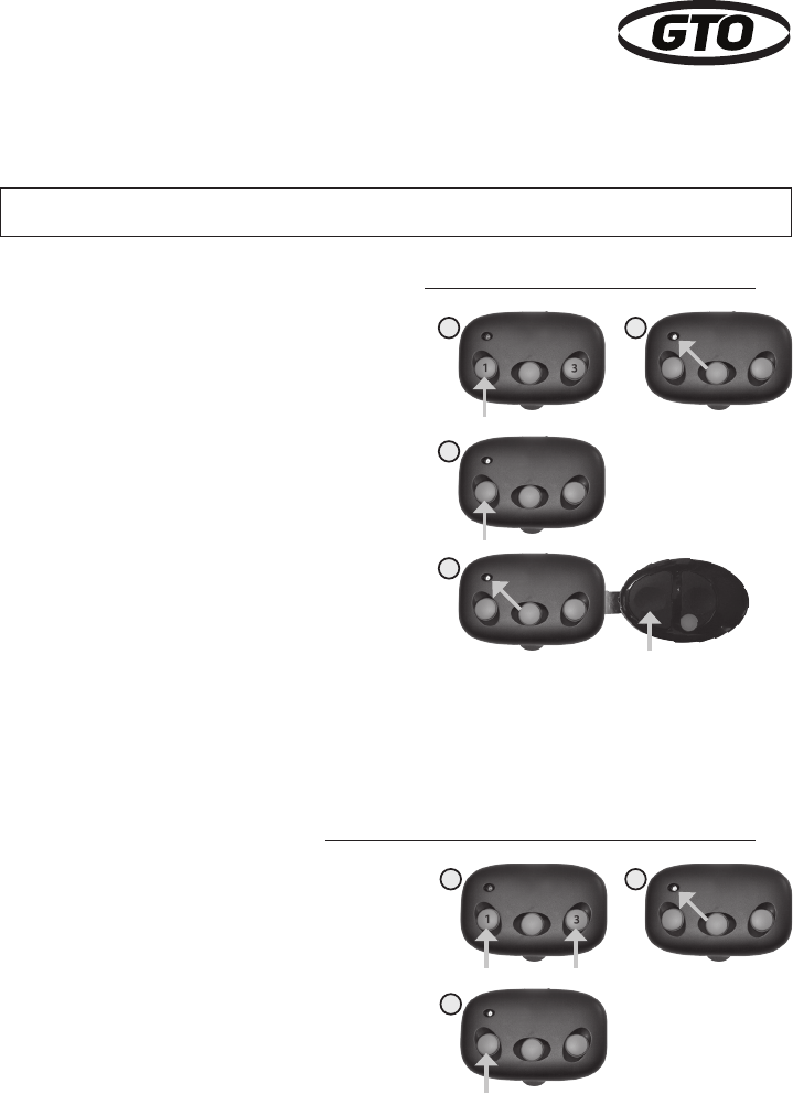 GTO Access Systems GD03BTXL Three Button Entry Transmitter User Manual