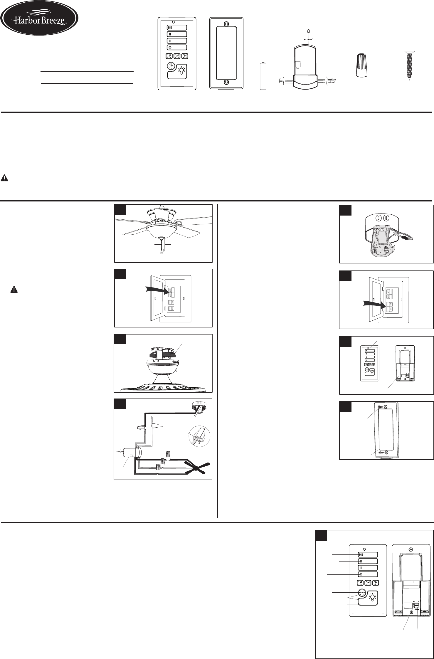 Chungear Co Ce10410 Ceiling Fan Remote Controller Transmitter User Manual