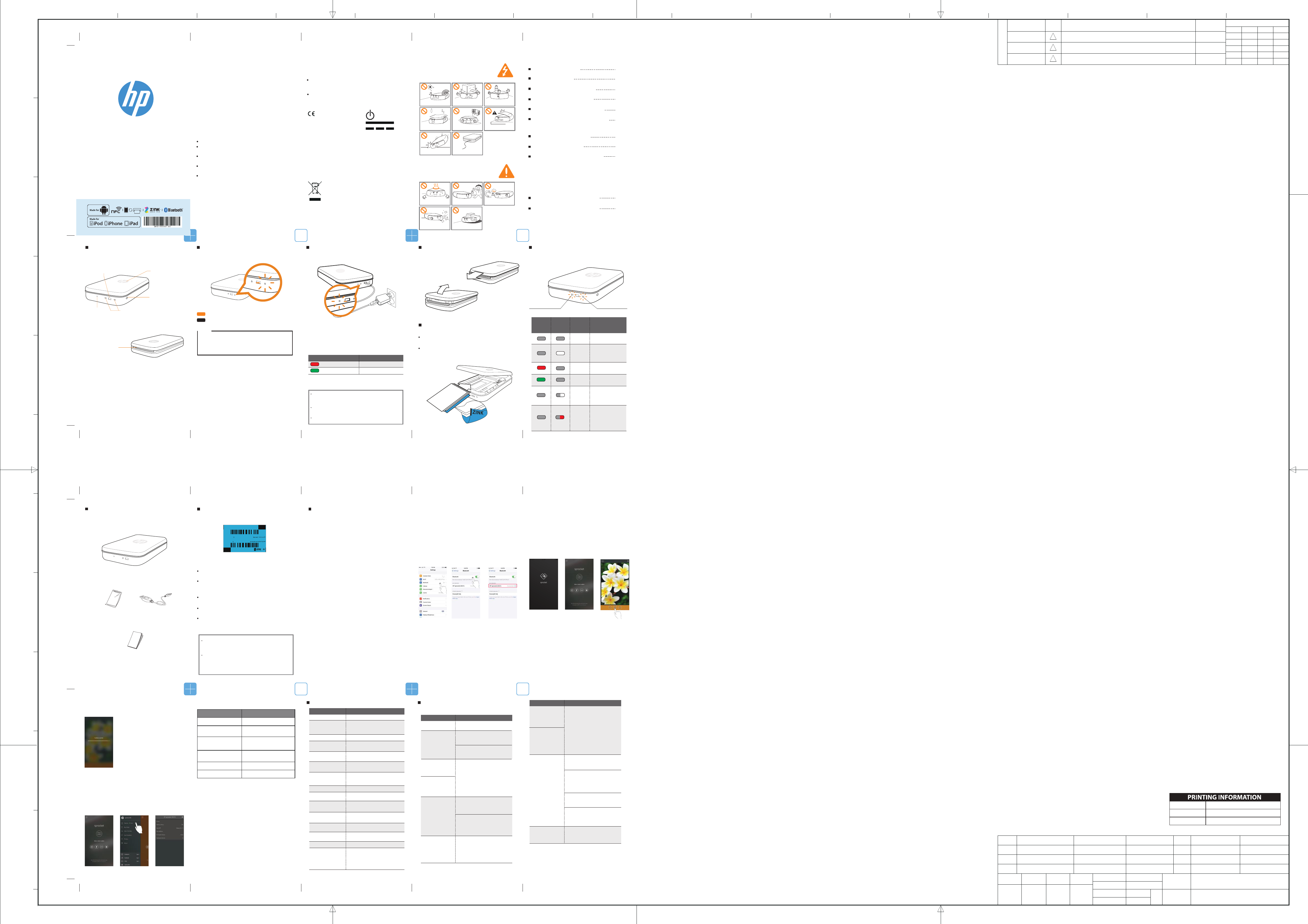DSGLOBAL SNPRH1603 HP Sprocket Photo Printer User Manual manual HP 160822