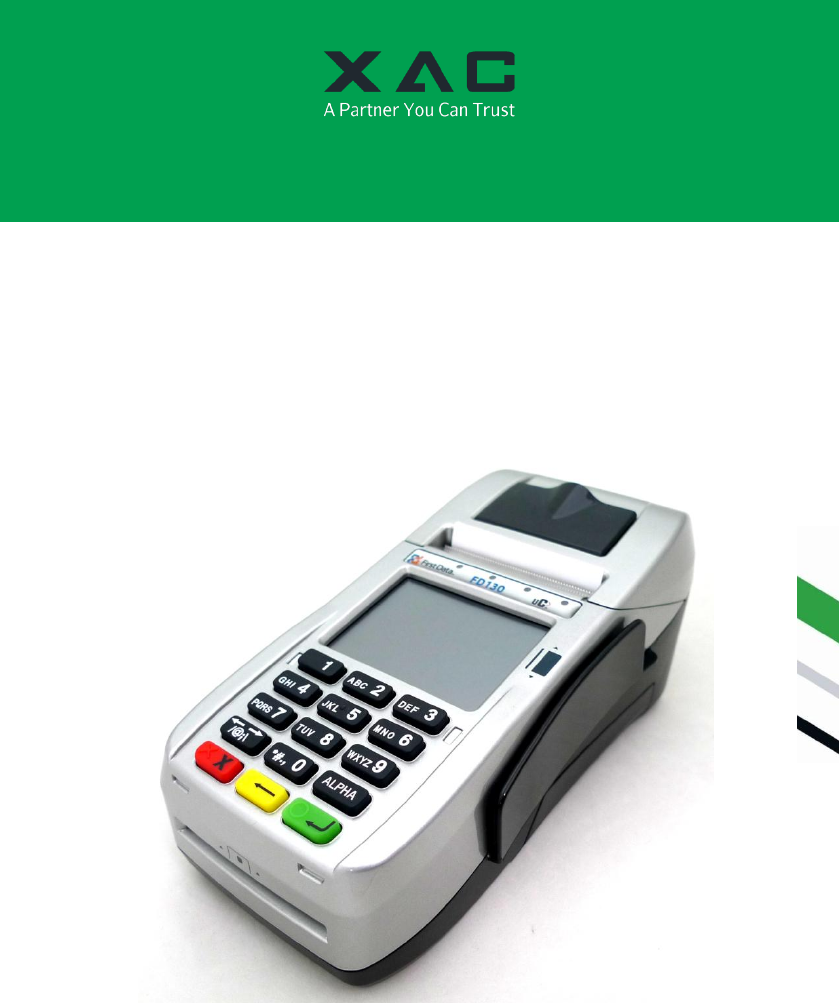 XAC Automation FD130T Terminal User Manual rev