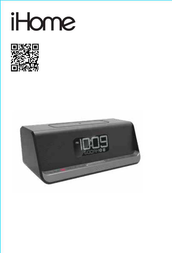 Ihome Ibn350 Alarm Clock Fm Nfc Bluetooth Radio With Lightning Iphone Qi Wireles 