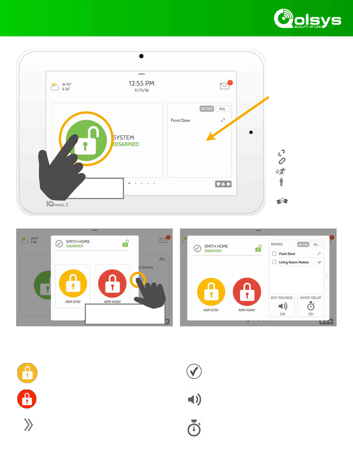 Qolsys QSIQPANEL2 IQ Panel 2 Home Security Panel User Manual