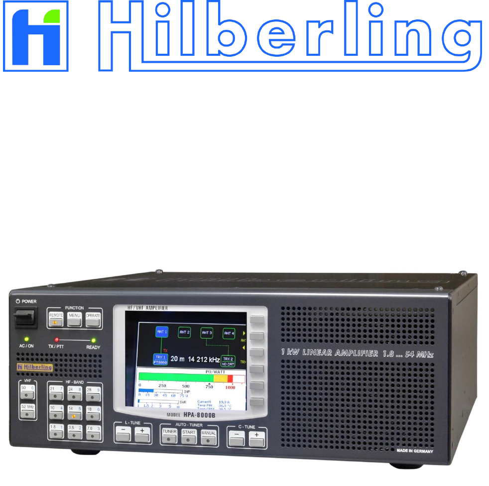Hilberling RF Laboratories HPA8000B54 Amateur Radio Power Amplifier 1