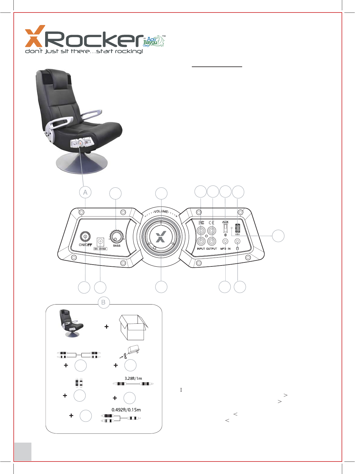 ACE BAYOU BT21 X ROCKER CHAIR User Manual