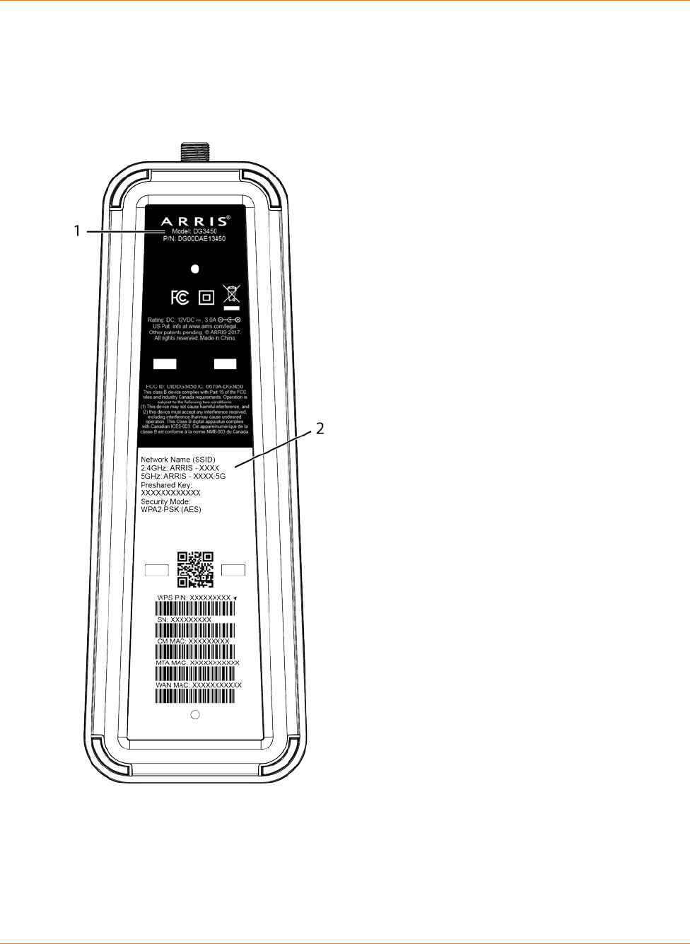 ARRIS DG3450 Digital Gateway Modem User Manual User Guide