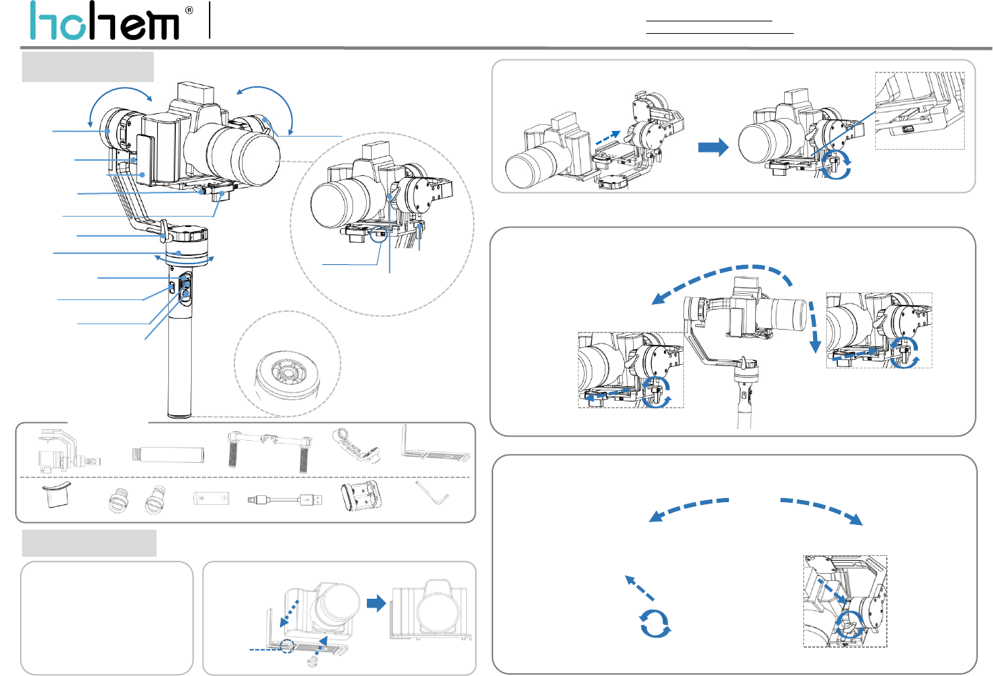 Hohem Technology DG1 3-AXIS HANDHELD STABILIZING GIMBAL FOR DSLR User