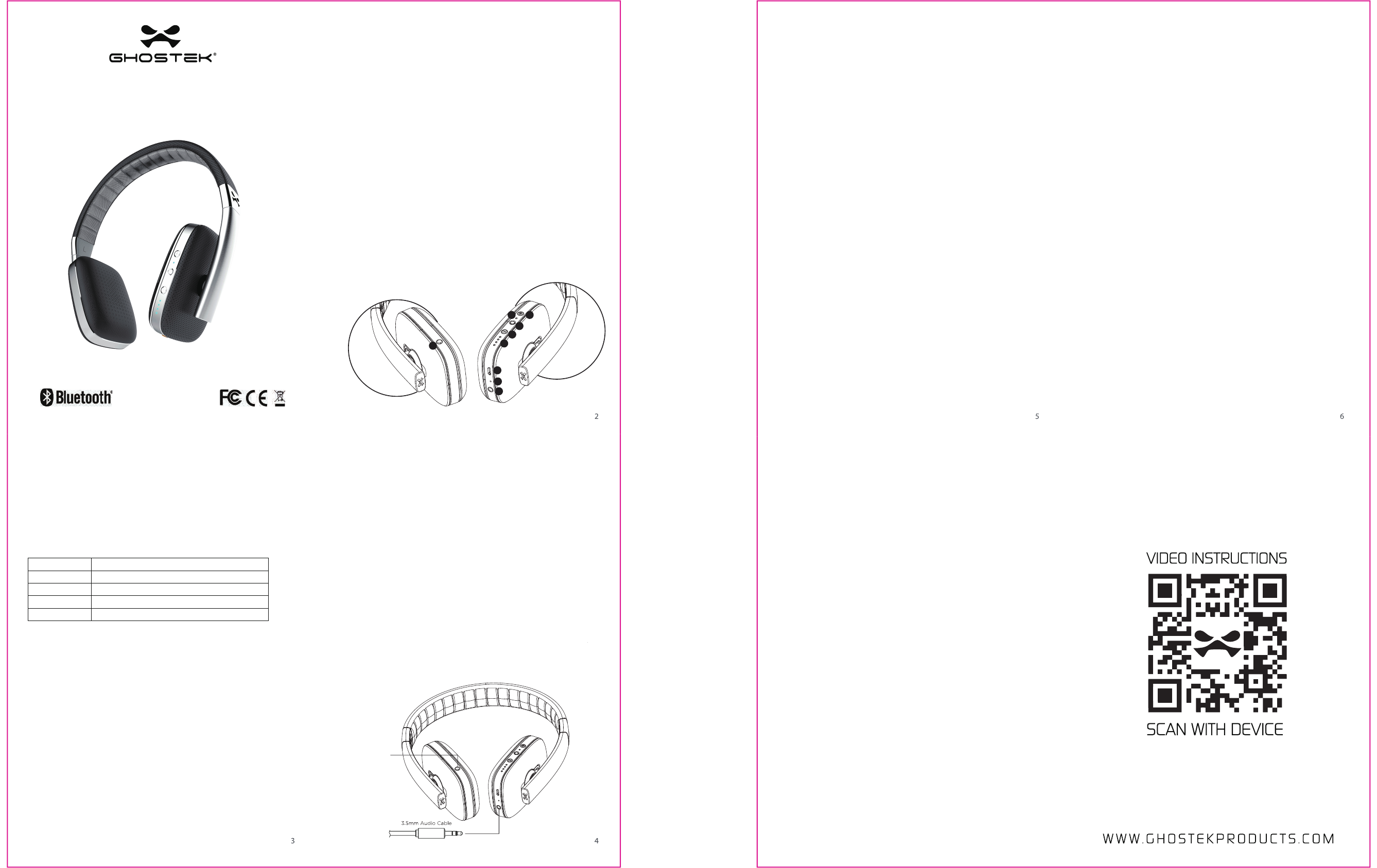 Ghostek RAPTURE Bluetooth headphone User Manual