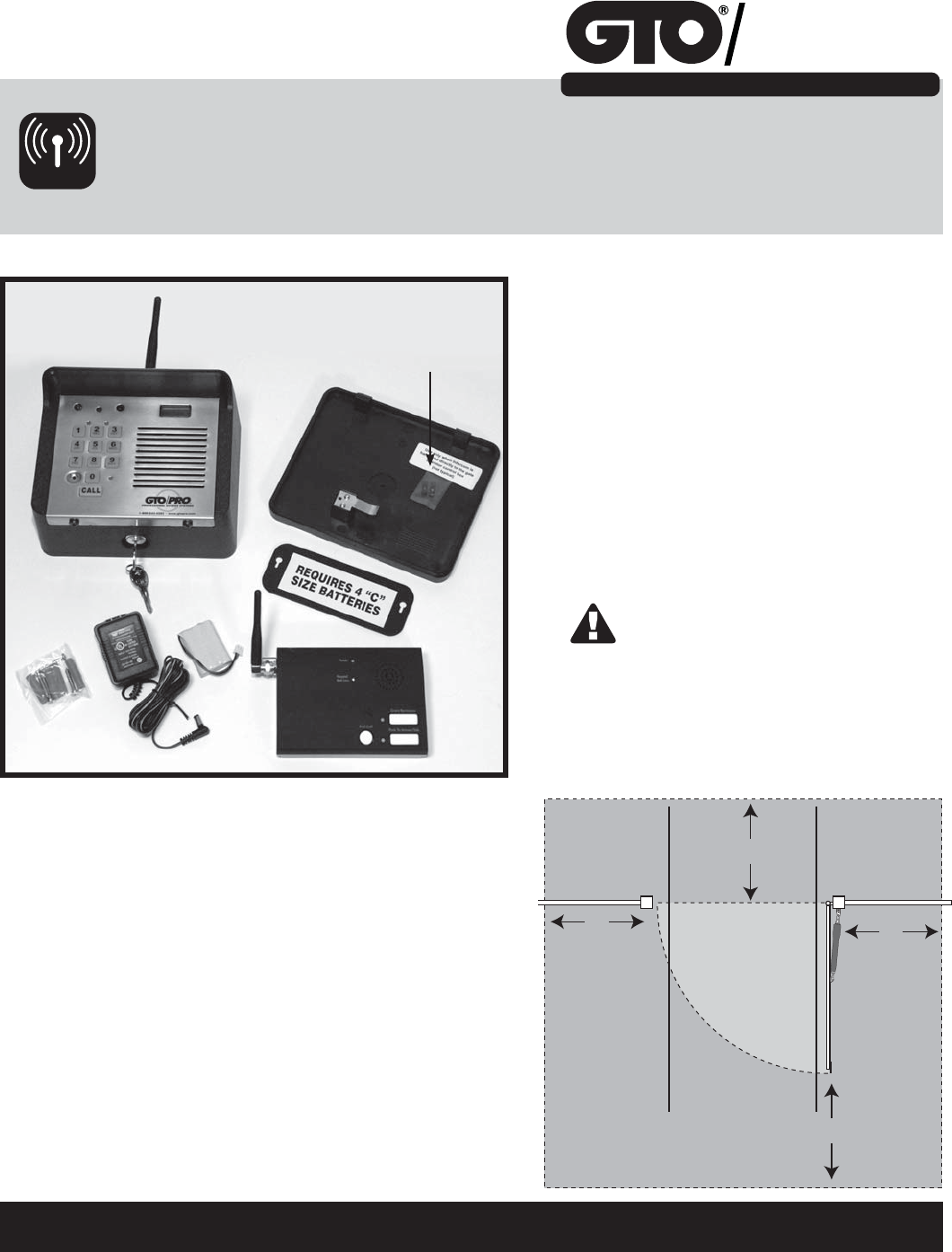 GTO Access Systems LP6110KP GTO/PRO PROFESSIONAL KEYPAD User Manual