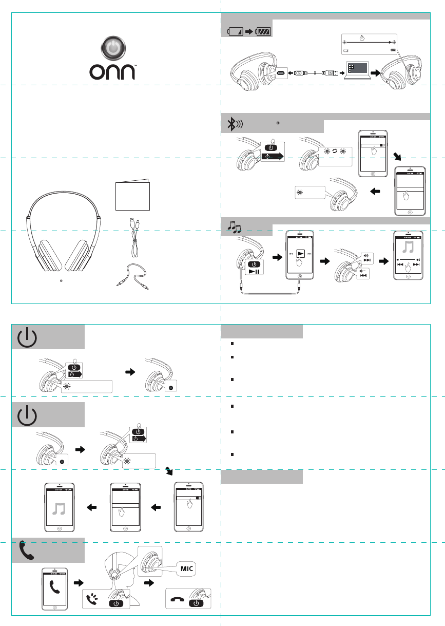 Onn on 2025 ear headphones manual