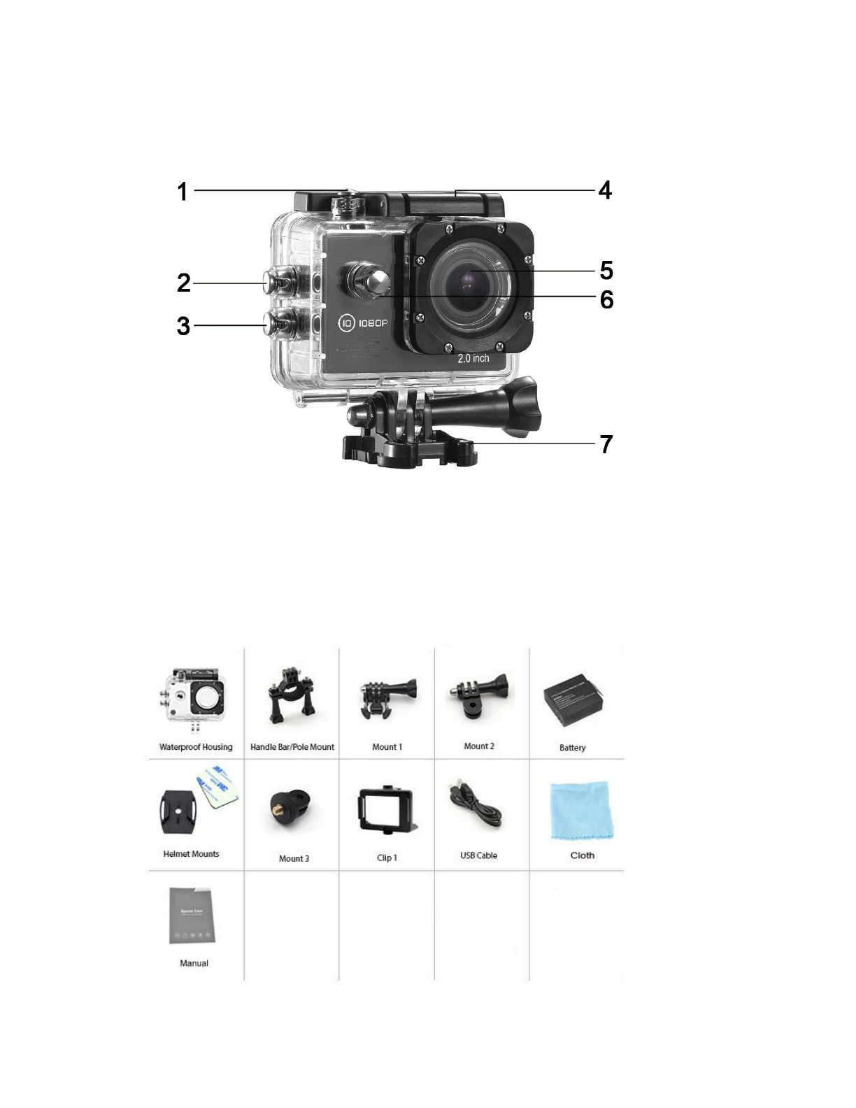Wellsco Group WEL1251 Sports Camera User Manual